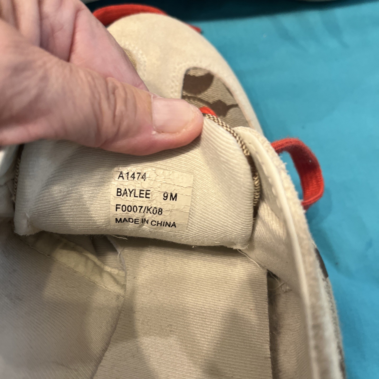 Coach Signature Logo BAYLEE Sneakers Size 9 Suede Leather Canvas Good Cond.