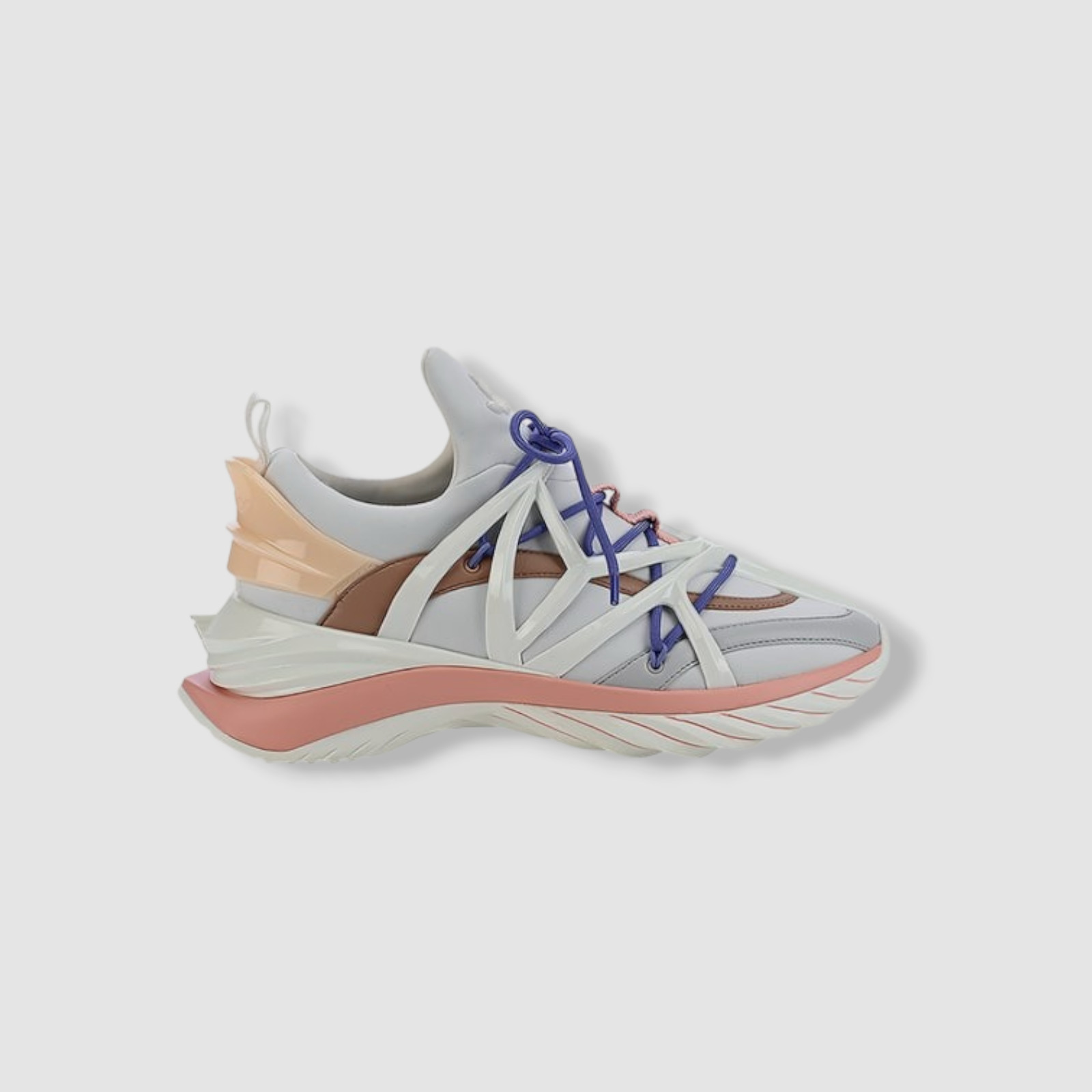 $895 Jimmy Choo Women’s White Multi Cosmos Runner Sneakers Shoes Size 35 EU/5 US