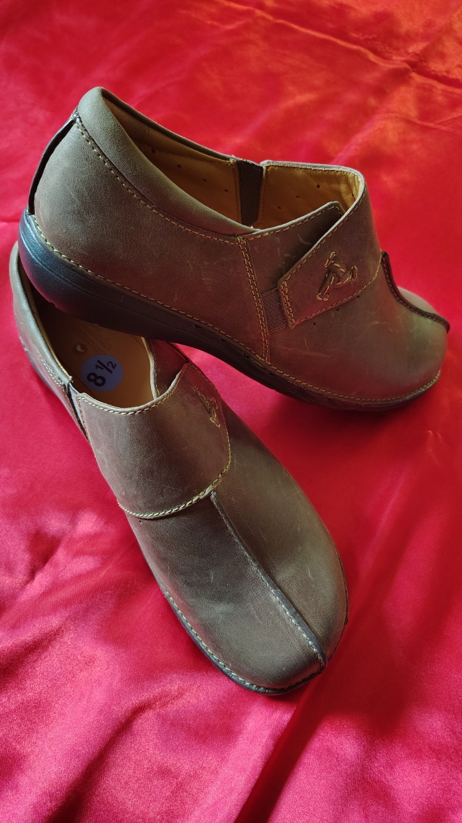 Clarks Un Loop Ave Women’s Loafer Taupe Leather Shoes, US 9.5-10.5, UK, AU 7-8