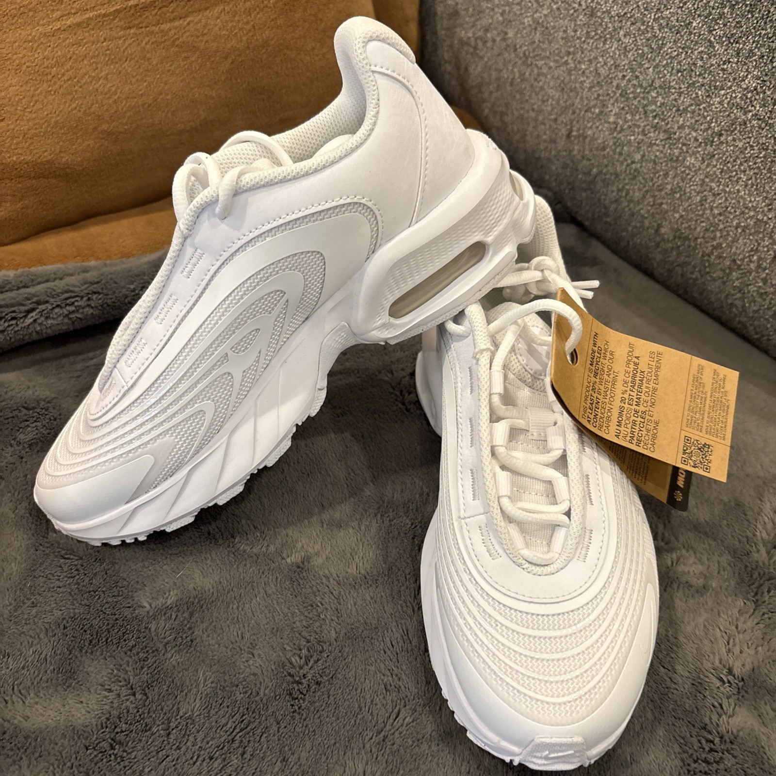 Women’s Nike Air Max Fire Running Training Shoes Double White Black Size 7 NIB