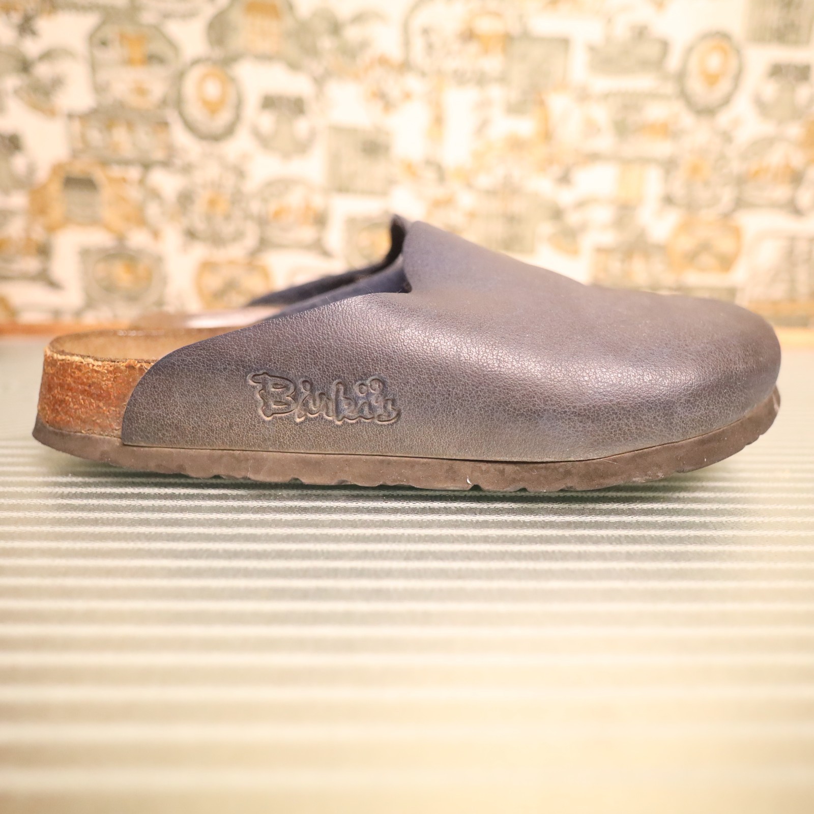 Birkenstock Birki Amsterdam 37 Womens 6 Blue Leather Nubuck Clogs Mules Slides