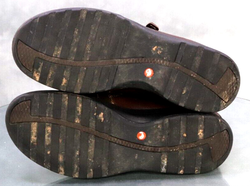 Clarks Unstructured Women’s Mary Jane Loafers Comfort Shoes Size 7 Leather Brown