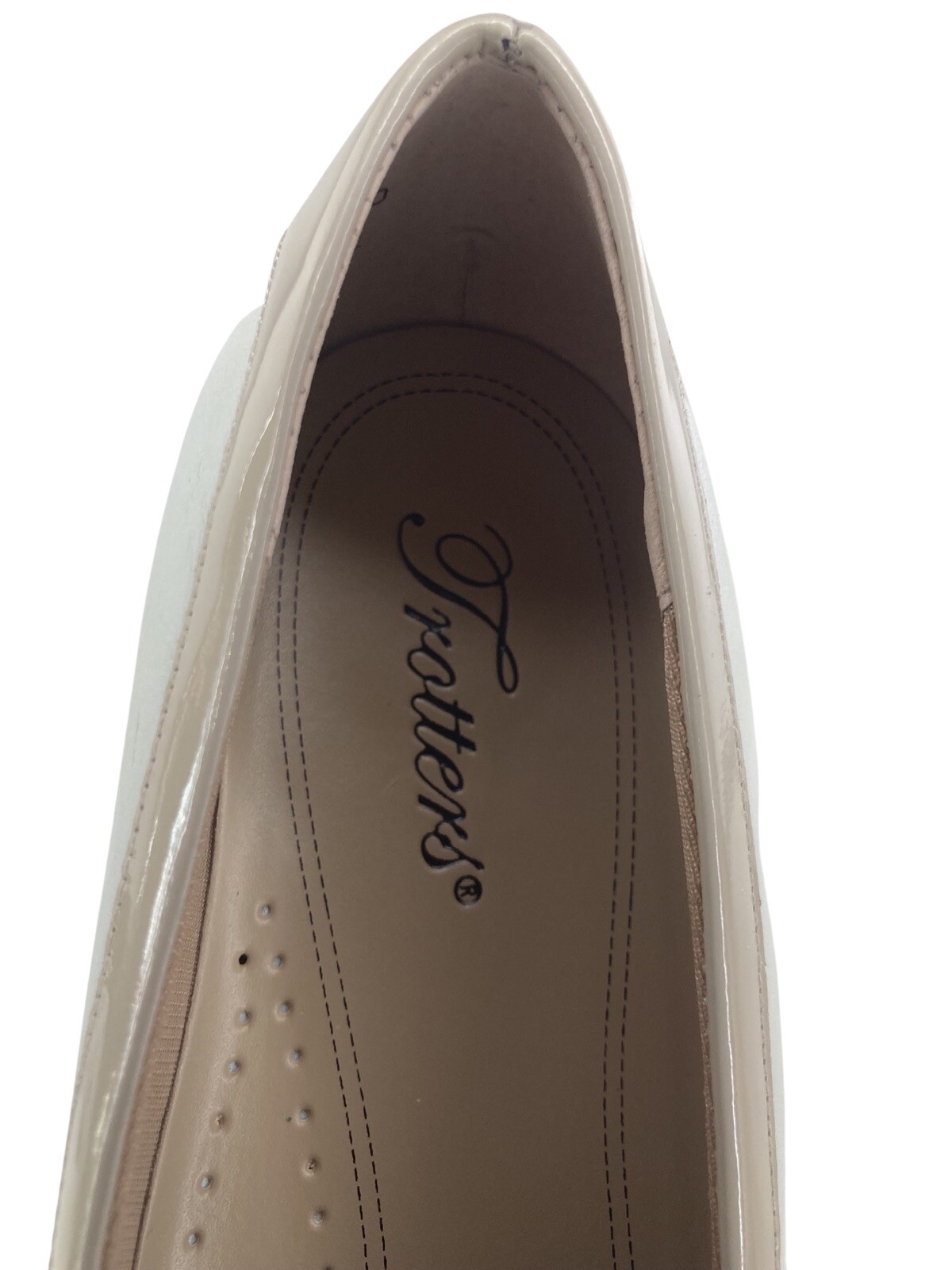 Trotters Woman’s Darcy Bone Taupe Leather Confort Slipon Size 9.5 Narrow