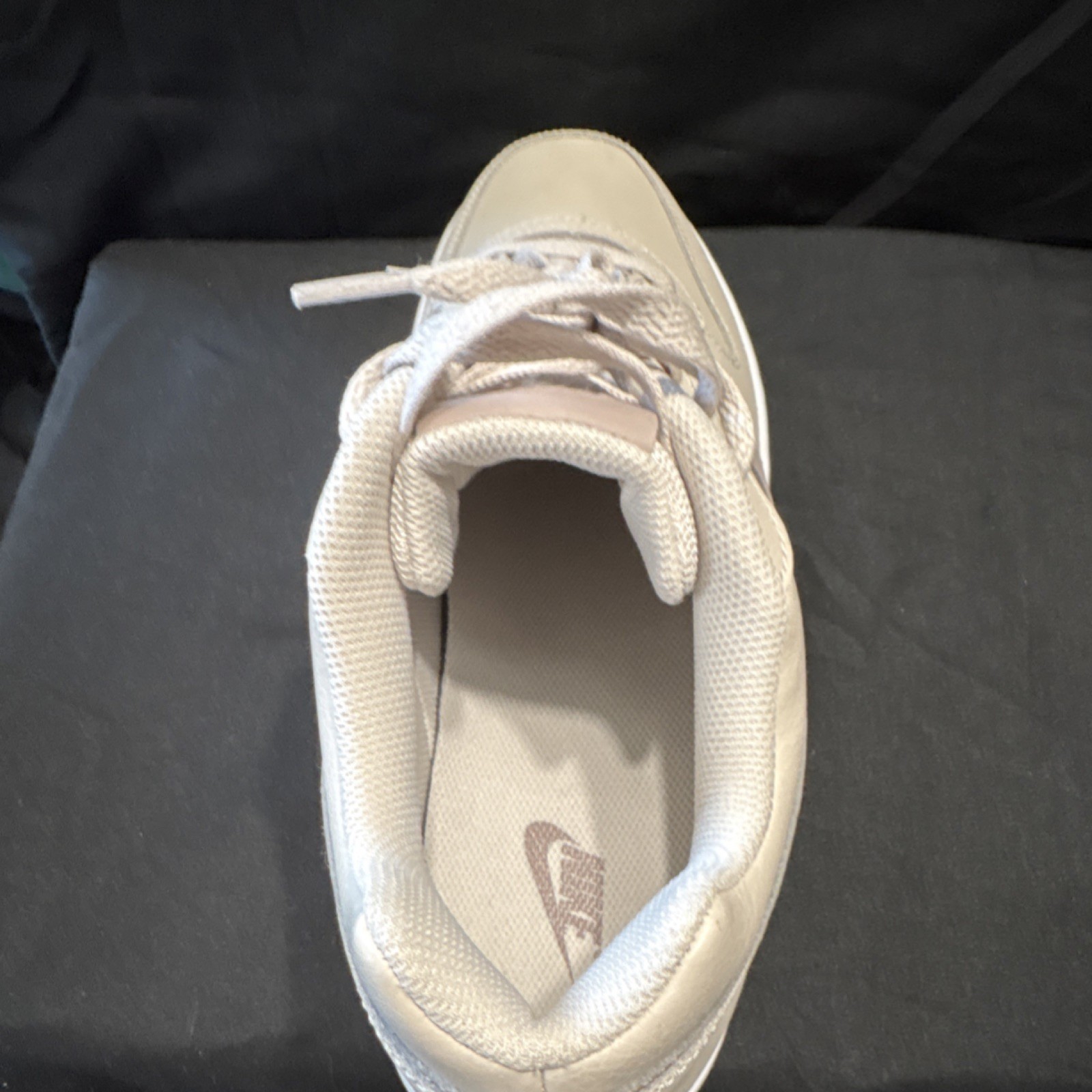 Nike Ebernon Low Beige/White women’s. Brand New/ box has no lid