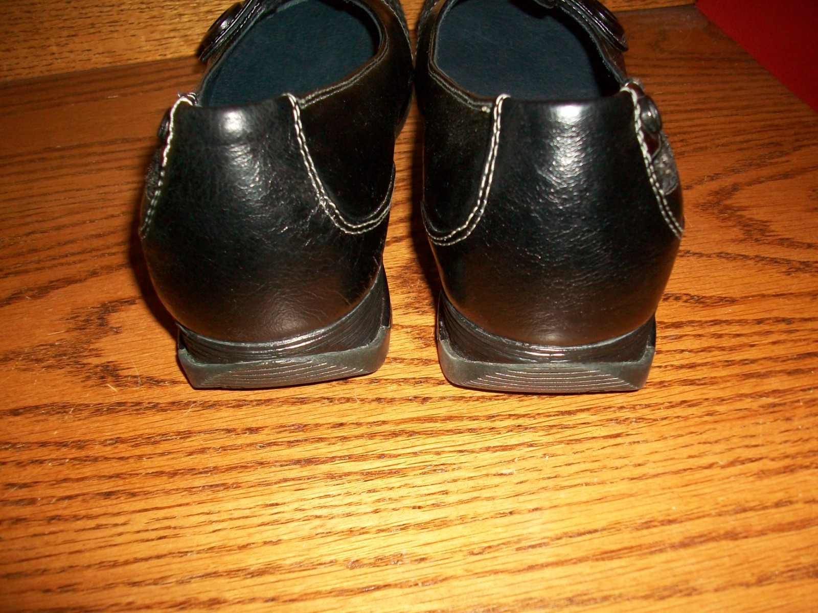 DANSKO Black Pam Button Slip On Comfort Leather Casual Shoes Womens Sz-42 or 12