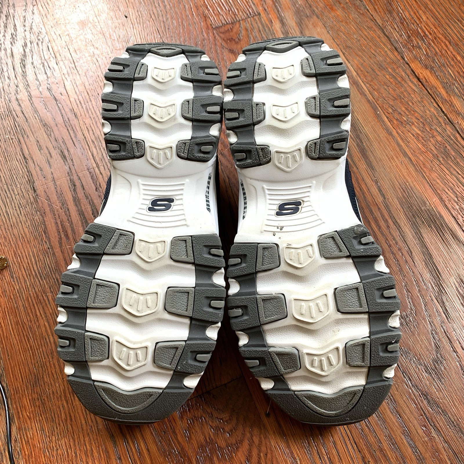 Skechers D’Lites Sneakers Women Size 10 Shoes Blue White Slip On Navy White Mule