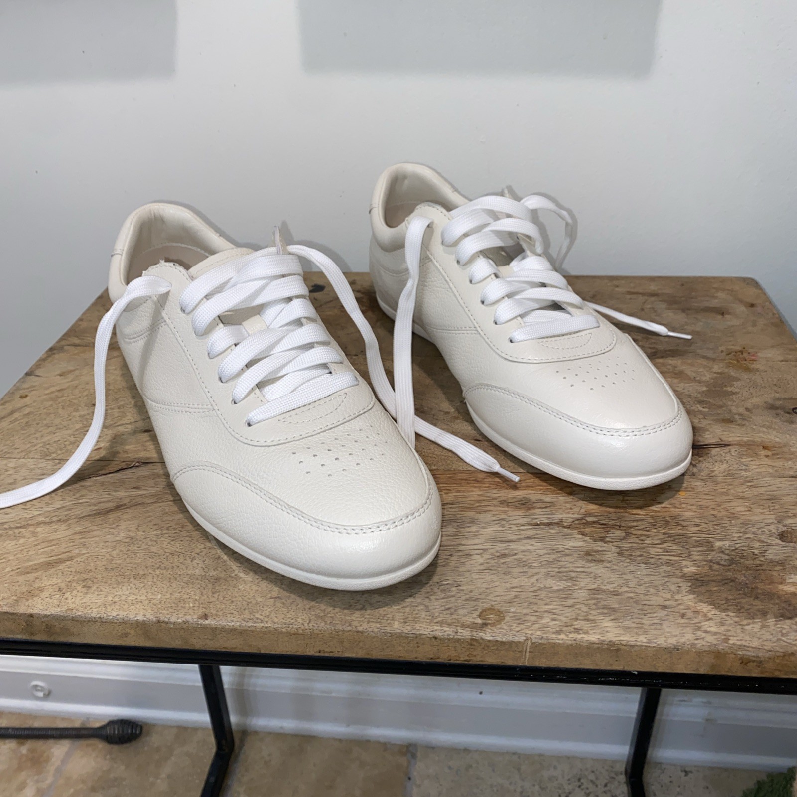 Vince, Leather Trainer Shoes, White, US 10.5 Eur 44.5
