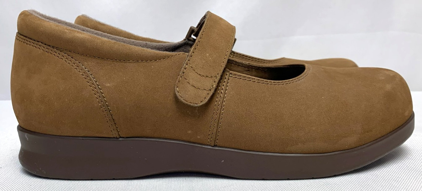 Women’s Drew Mary Jane Shoes Orthopedic Comfort Tan Leather Size 10 N Narrow