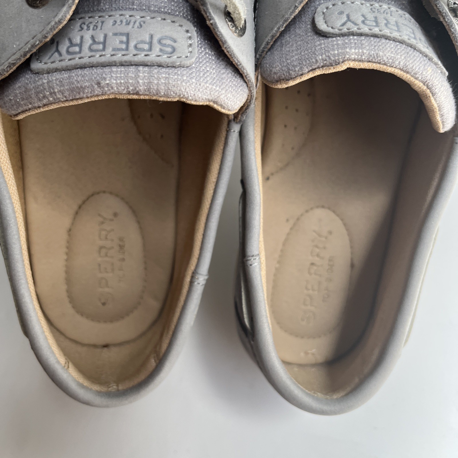 Sperry Koifish Grey Boat Shoes Women’s Sz US 9 EU 40 Good Condition