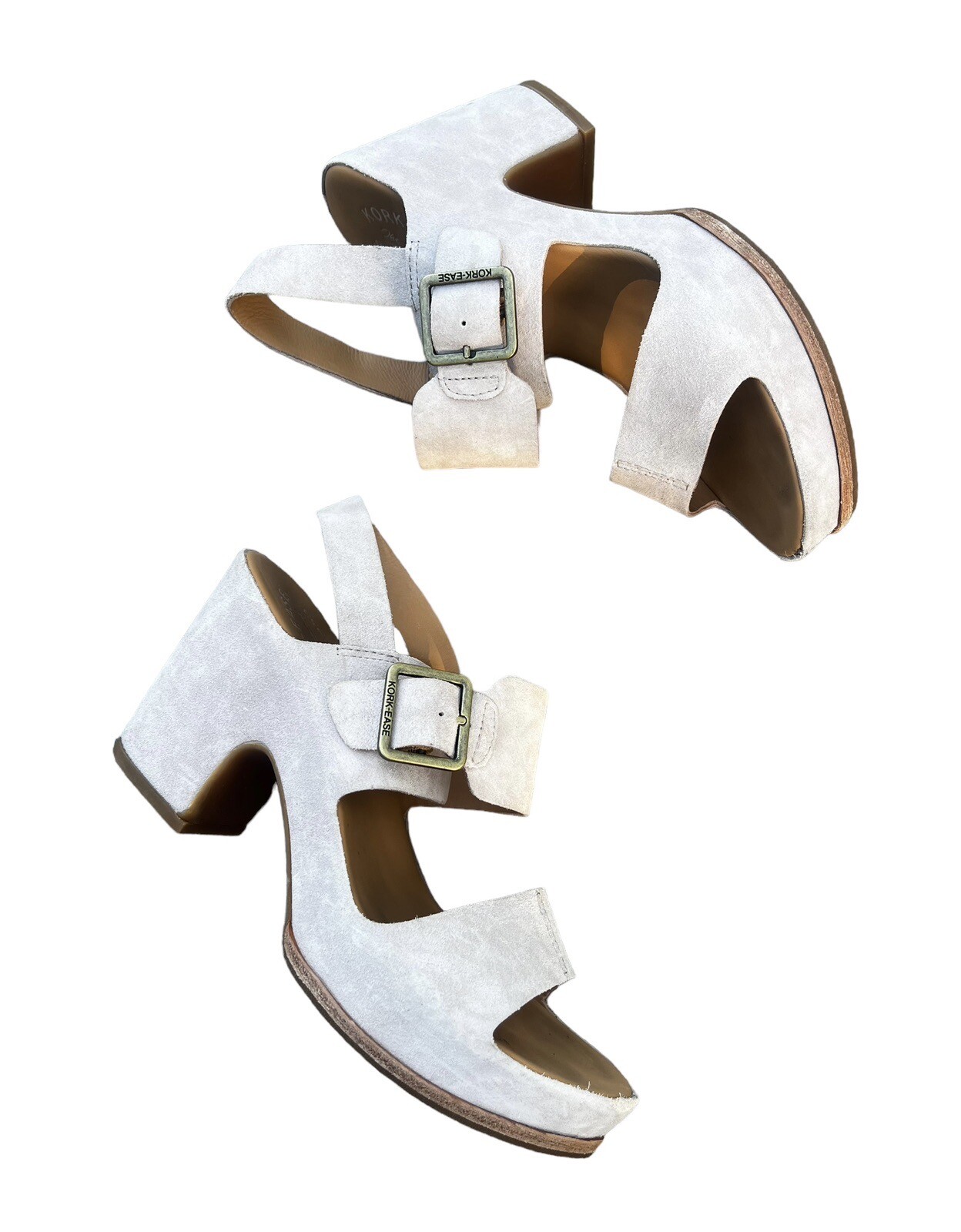 Kork-Ease San Carlos Natural Wedge Light Pink Suede Size 9 M