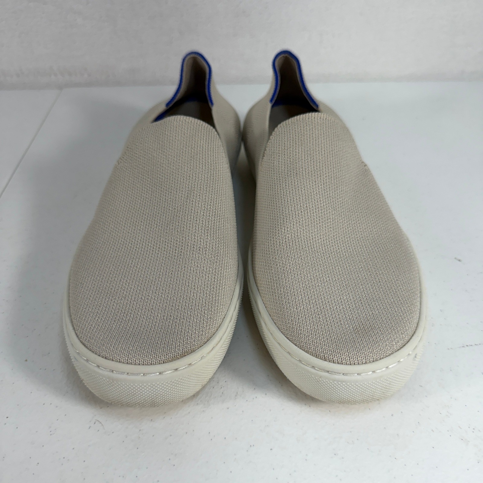 Rothy’s 7.5 Sneakers The Original Slip-On Sustainable Knit Washable Sand Beige