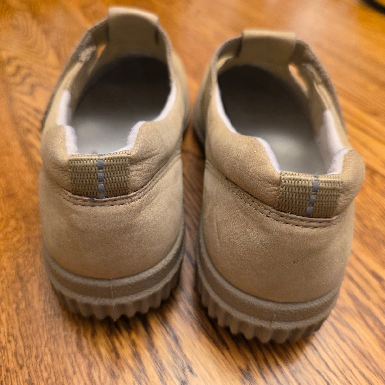 Ecco Soft Tan Sz 36 5.5-6 Suede Mary Jane Shoes Nubuck Leather Portugal Boho