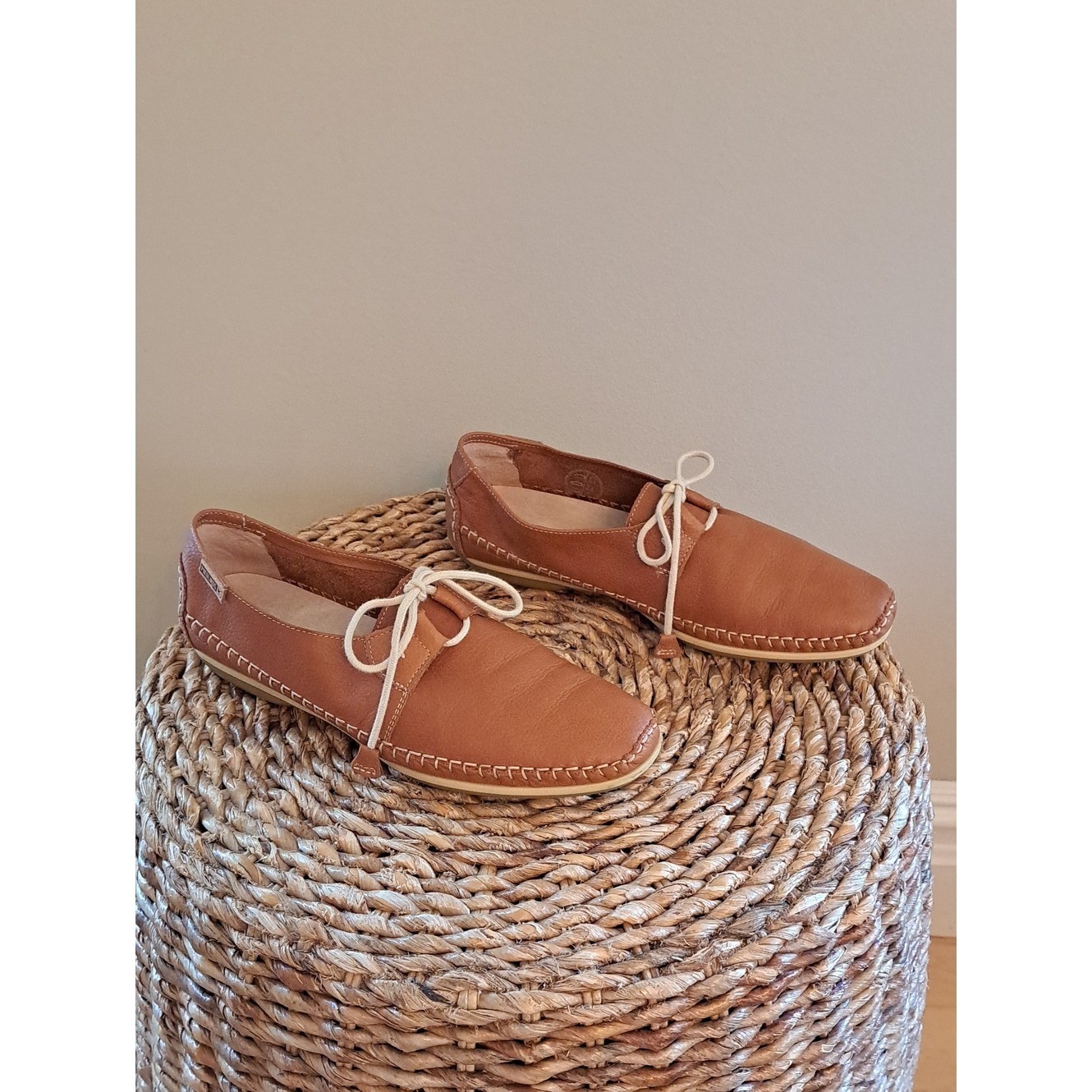 Pikolinos Womens Roma Luxury/Travel/Preppy Saddle Brown Leather Shoes EU38/US7.5