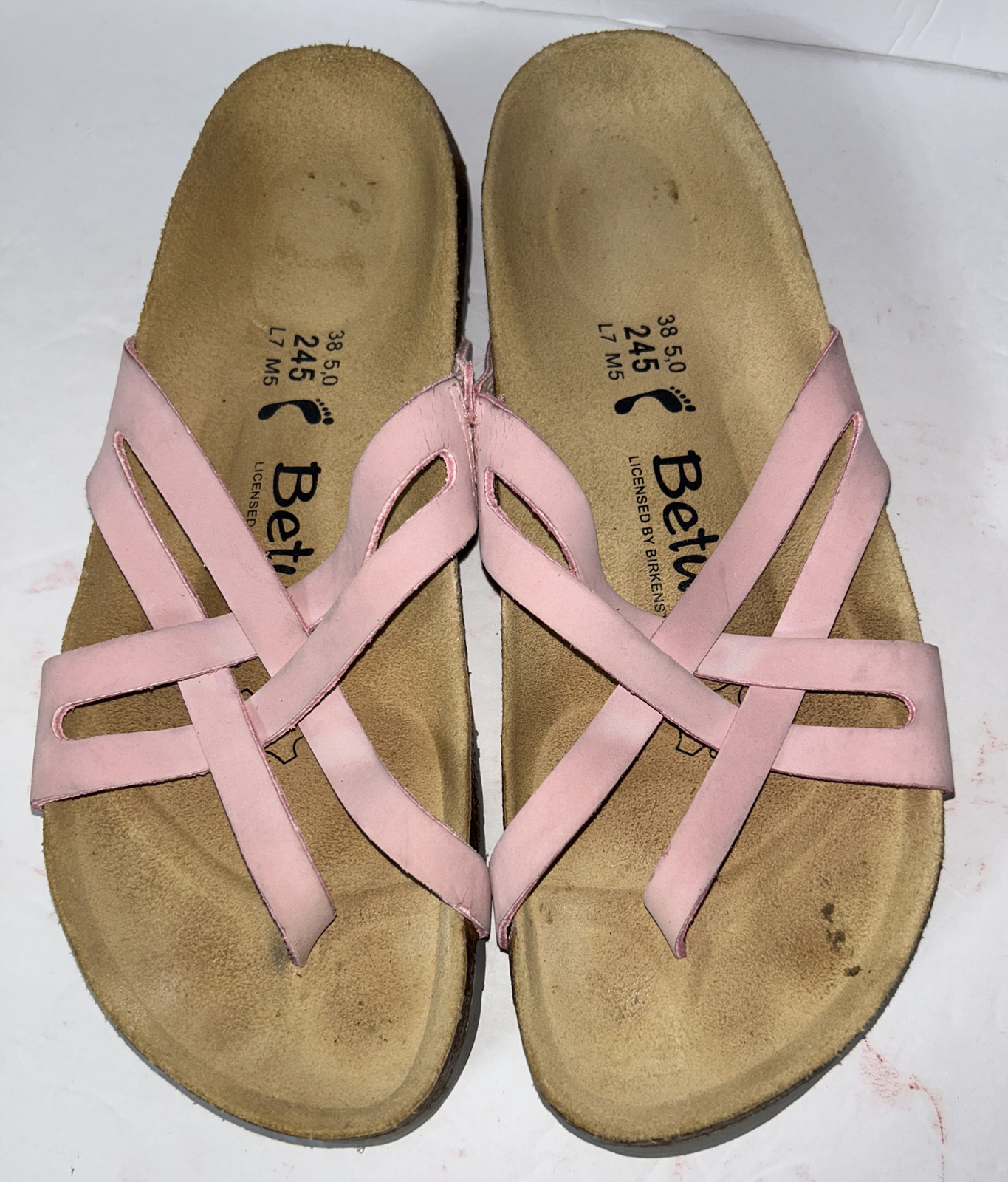Women’s 38 5,0 245 Birkenstock Betula Pink Sandals Slide L 7 M 5