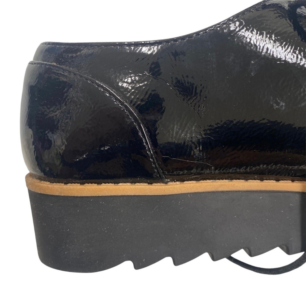 Chinese Laundry Kiss 001A Black Patent Platform Oxfords Men 7.5M Unisex