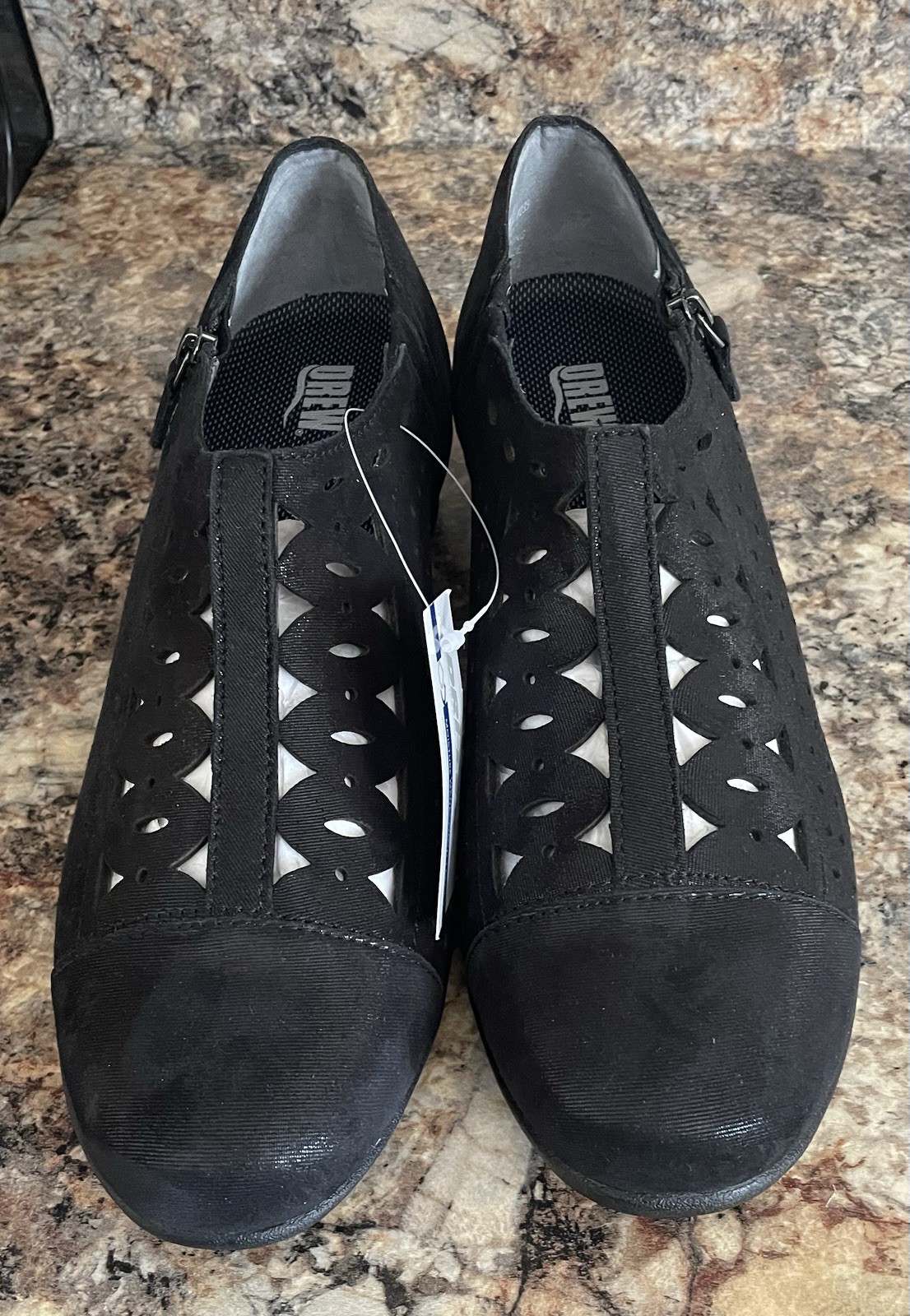 Drew Orthopedic Black Leather Shoes Size 10N New