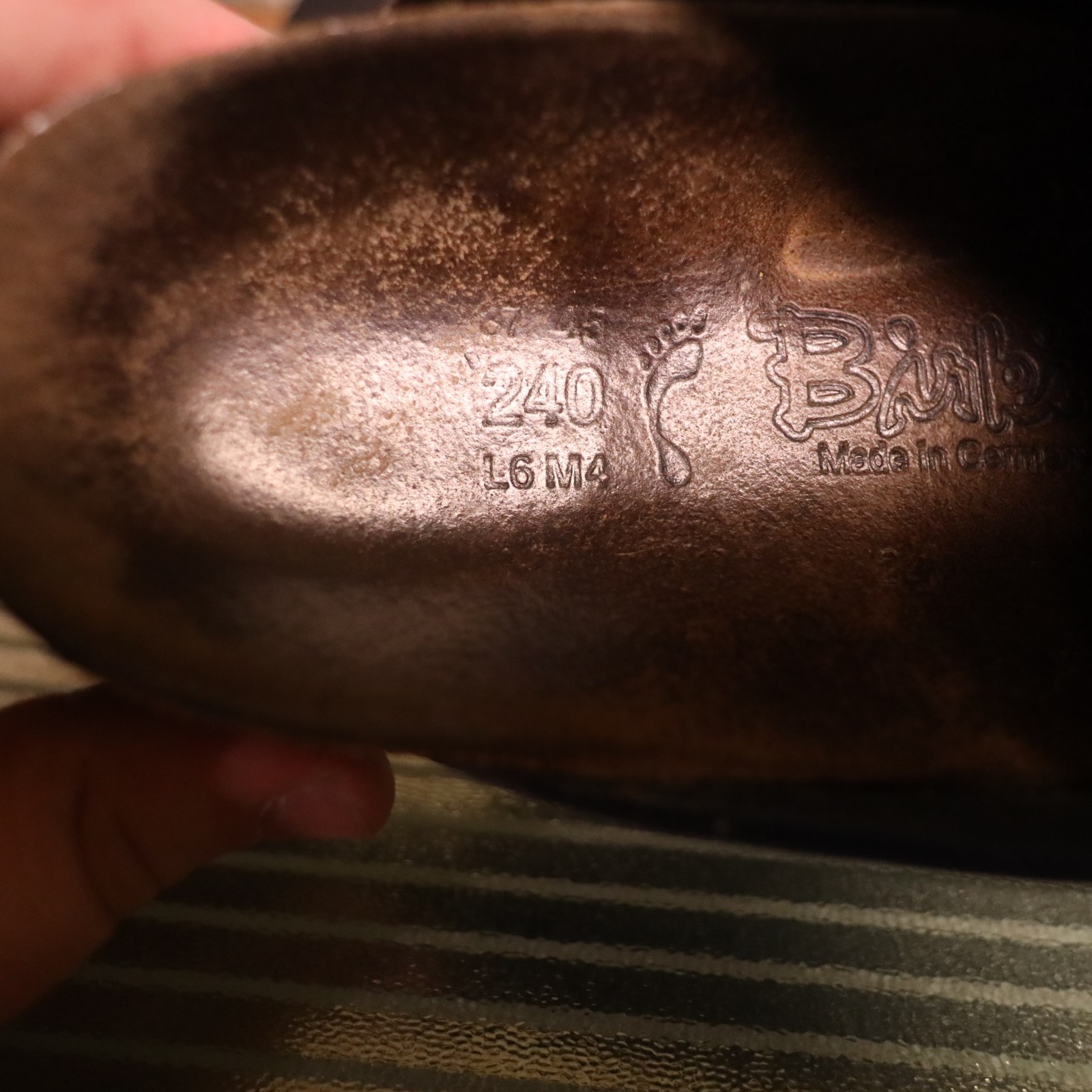 Birkenstock Birki Amsterdam 37 Womens 6 Blue Leather Nubuck Clogs Mules Slides