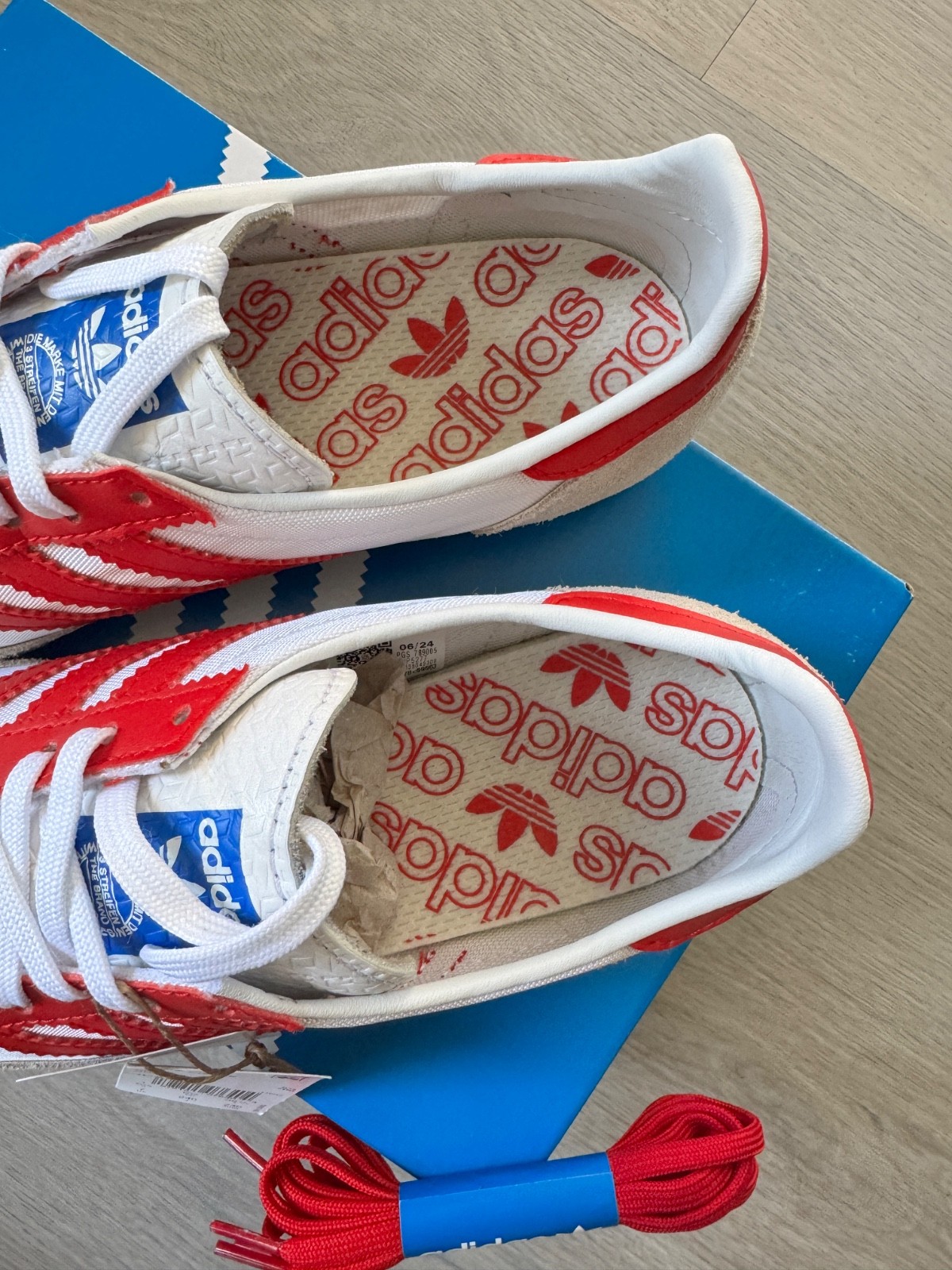 75th Anniversary Adidas SL 72 OG Shoes Cloud White/Better Scarlet US M6/W7