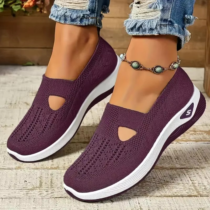 Women’s Breathable Slip On Sneakers Lightweight Orthopedic Summer Walking Shoes