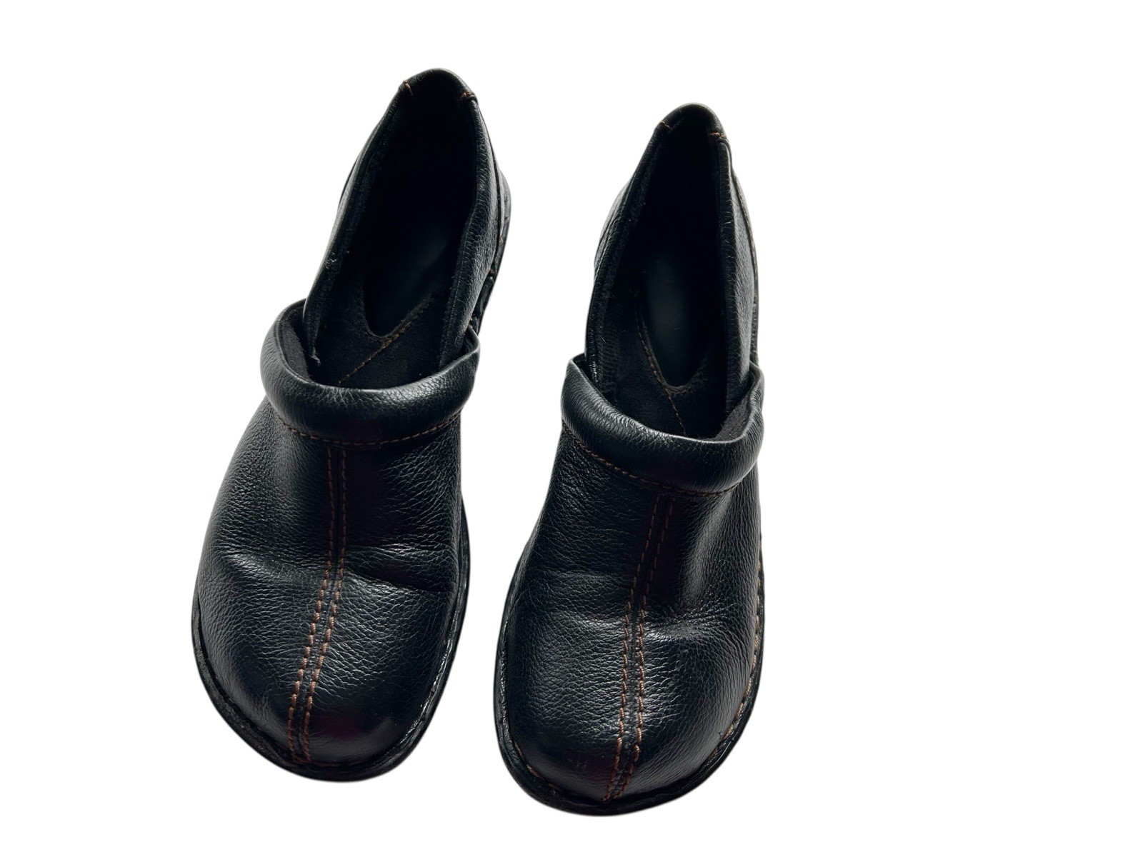 7.5 Thom McAnn Womens Shoes Slip-On Black Chunky CLOGS Grunge Slides Fall Winter
