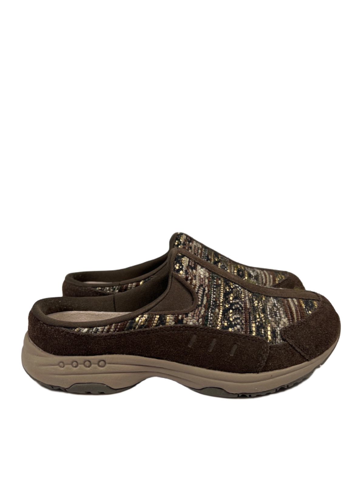 Easy Spirit Women’s Green Textured Travel Time Slip On Clogs – 7 Wide