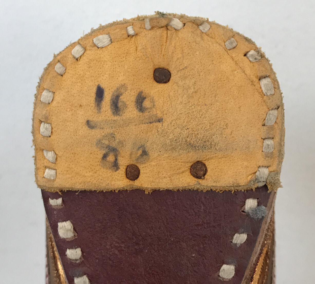 Punjabi Juti Red Gold Floral Embroidered Leather Flats Shoes India US 8