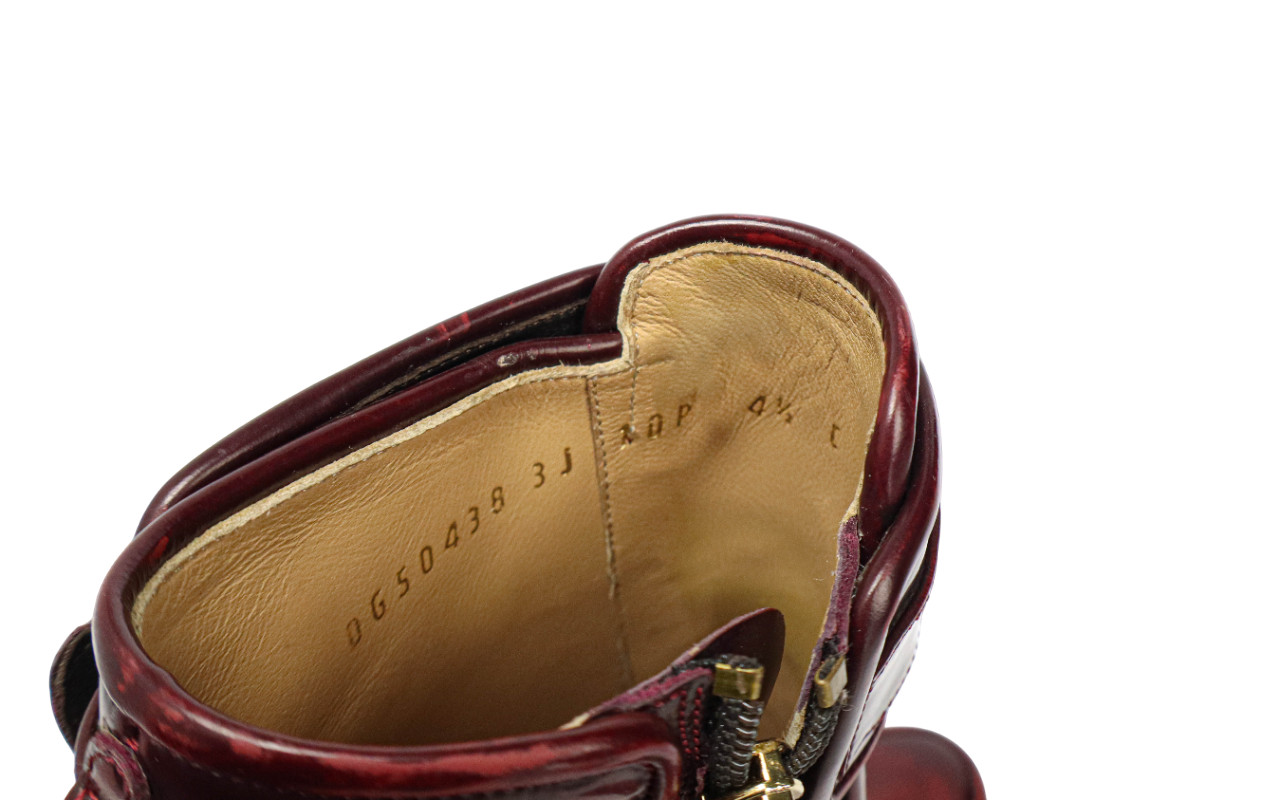 Salvatore Ferragamo Shoes Womens (UK) 4.5 Burgundy Leather Ankle High Heel