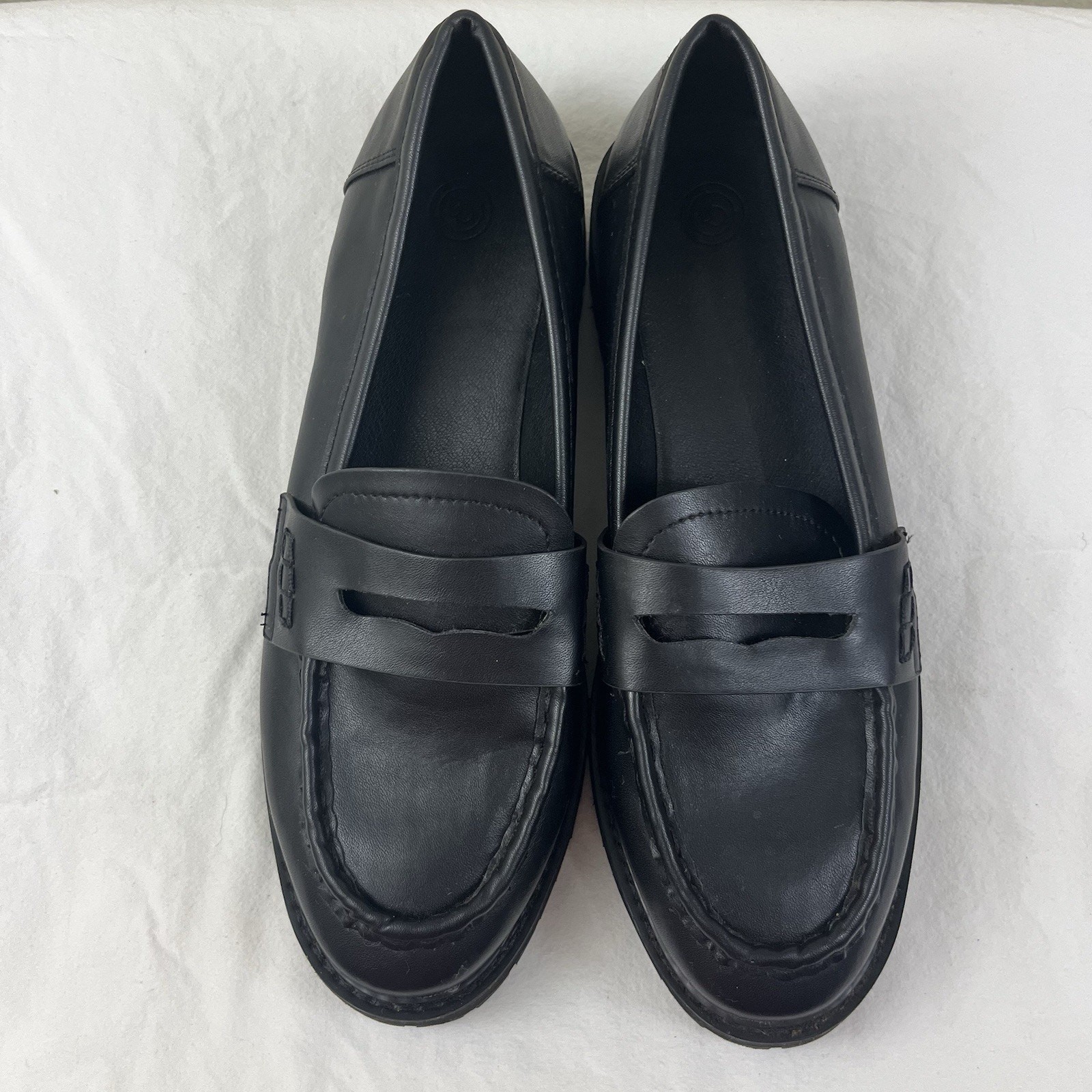 Urban Outfitters Chunky Loafer Womens Size 10 Faux Leather Academia Preppy 90s