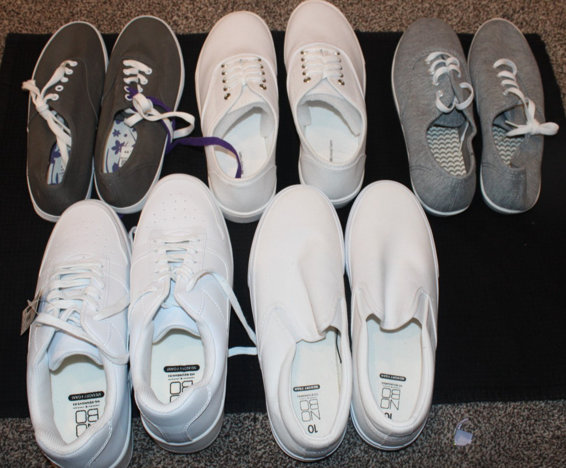 Variety of Women’s Size 10 Sneakers — Lot Of 5 — Unused