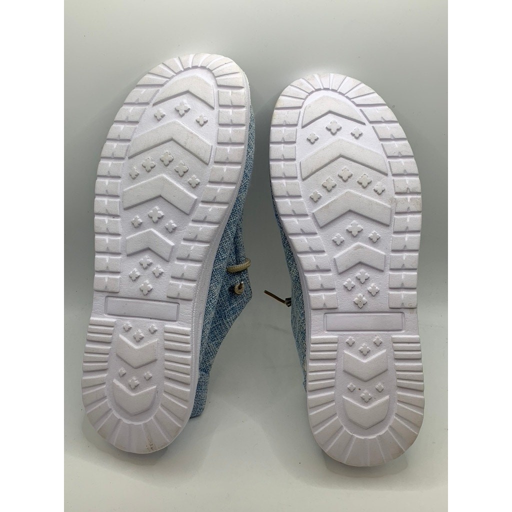 UNBRANDED Women’s Blue Canvas Slip-On Loafers SZ 41(US10.5)