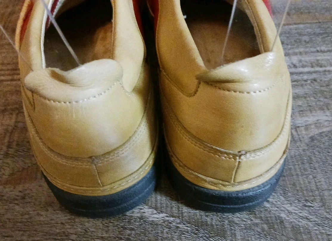 Women’s Vintage BALLY Red & Brown Leather Lace-Up Shoes Size 9.5