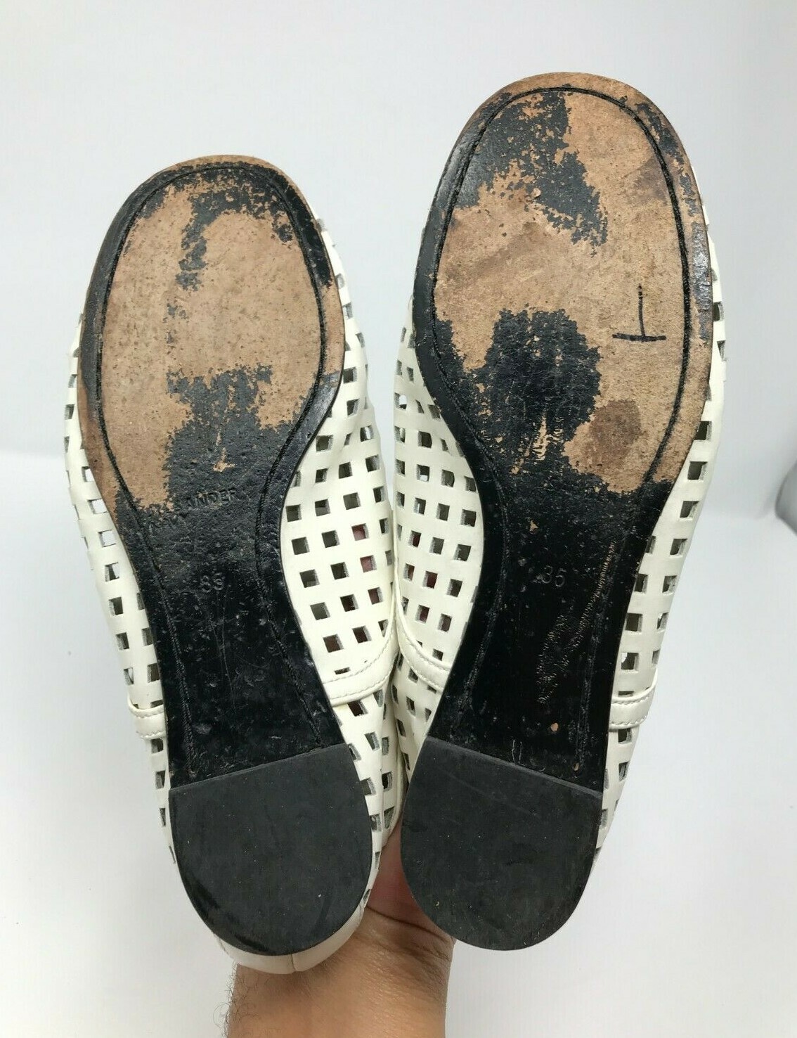 JIL SANDER Navy Womens Laser Cut Leather Lace Up Oxford Derby Shoes SZ 35 5 lux