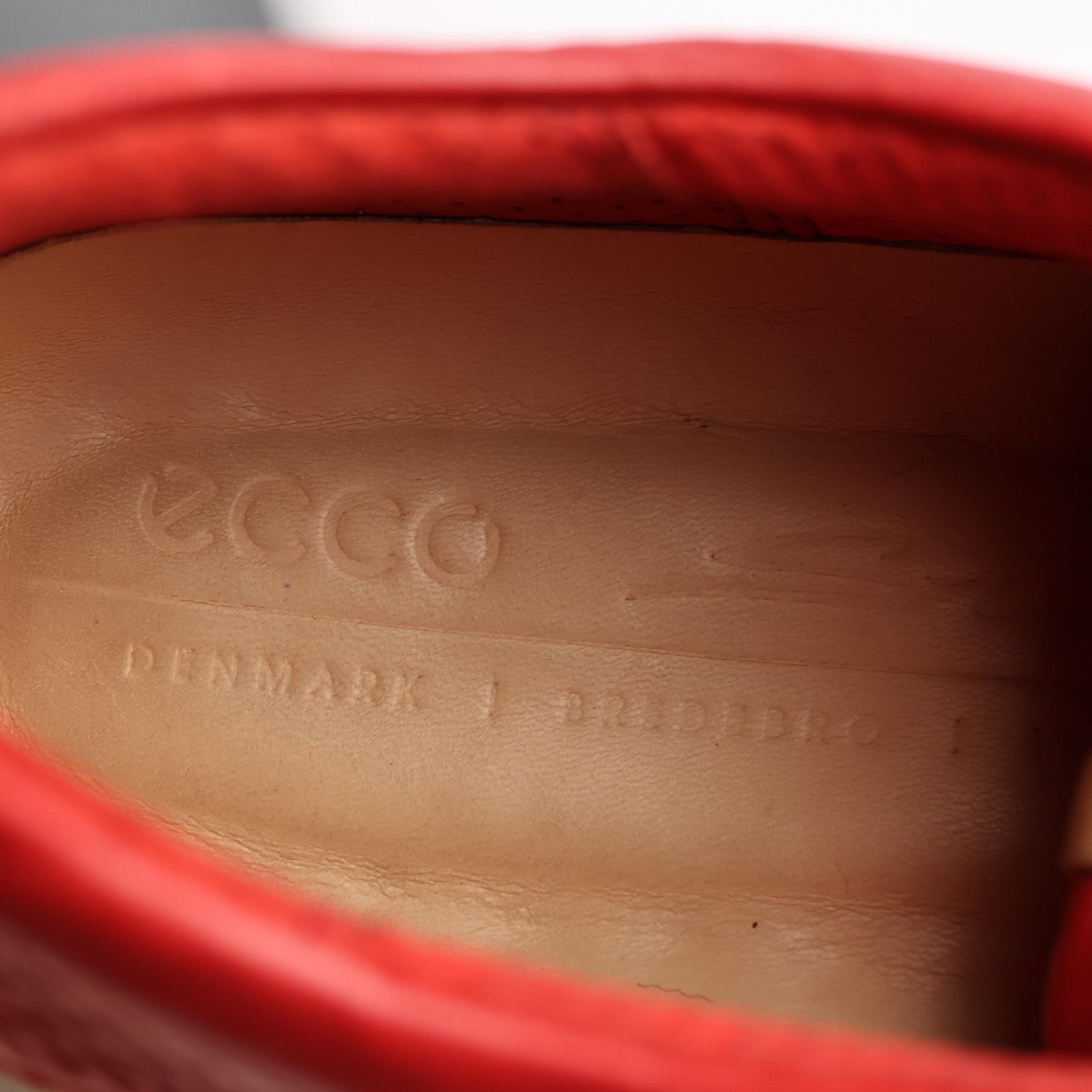 ECCO Womens S-Lite Golf Shoe Size 41 10 Waterproof Red Leather Spikeless Sneaker