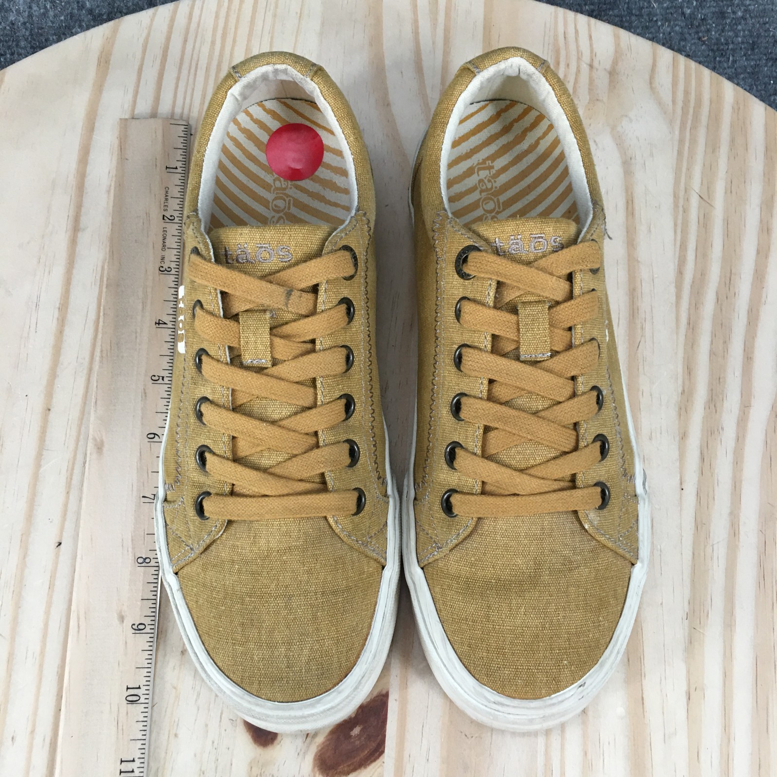 Taos Plim Soul Shoes Shoes Womens 7.5 Casual Low Top Sneakers Yellow Canvas
