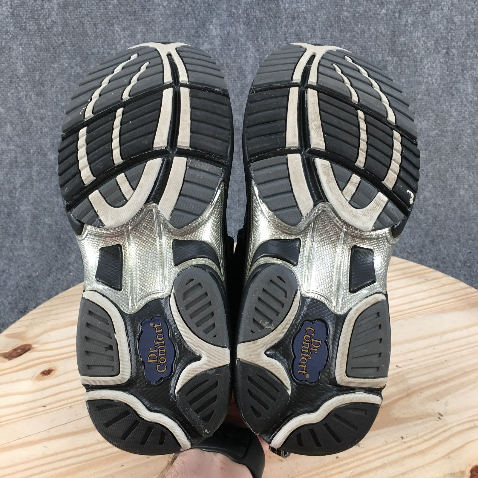 Dr Comfort Shoes Womens 9.5 Wide Walking Sneakers Black Endurance Leather 6810