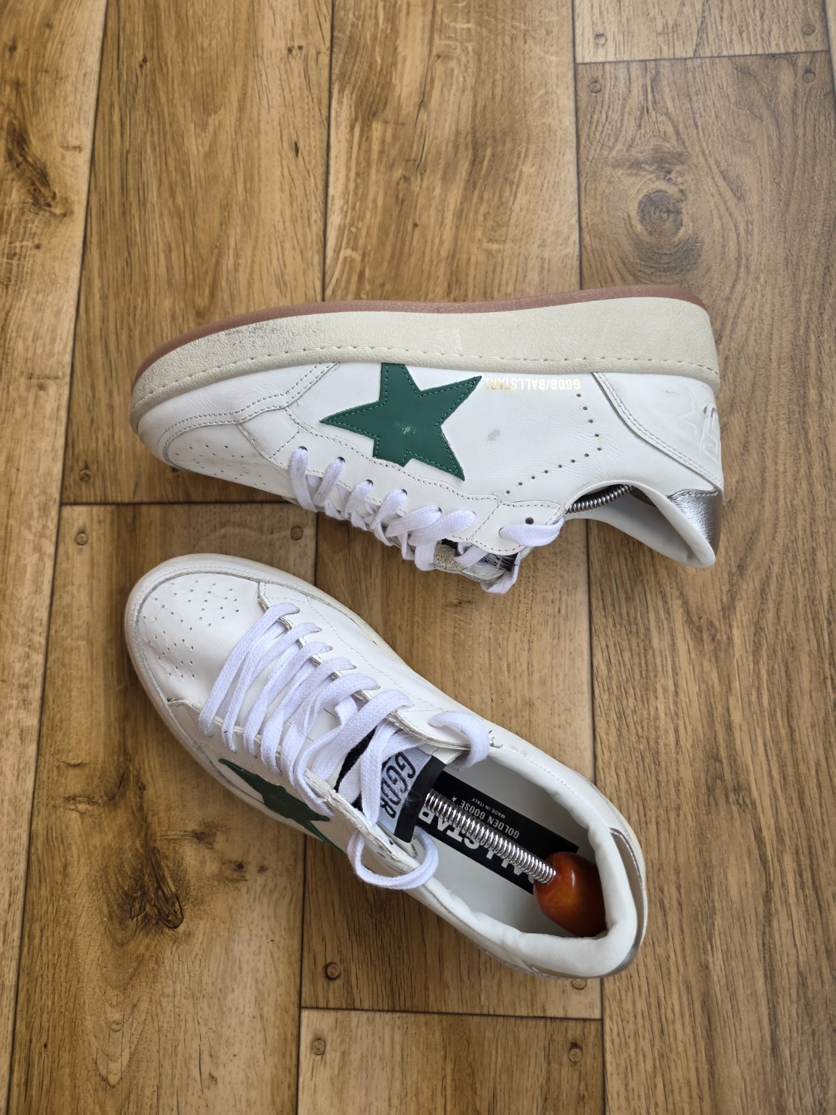 GOLDEN GOOSE BALLSTAR 2 LEATHER SNEAKERS SIZE 39 EU, 8.5 US, 6 UK