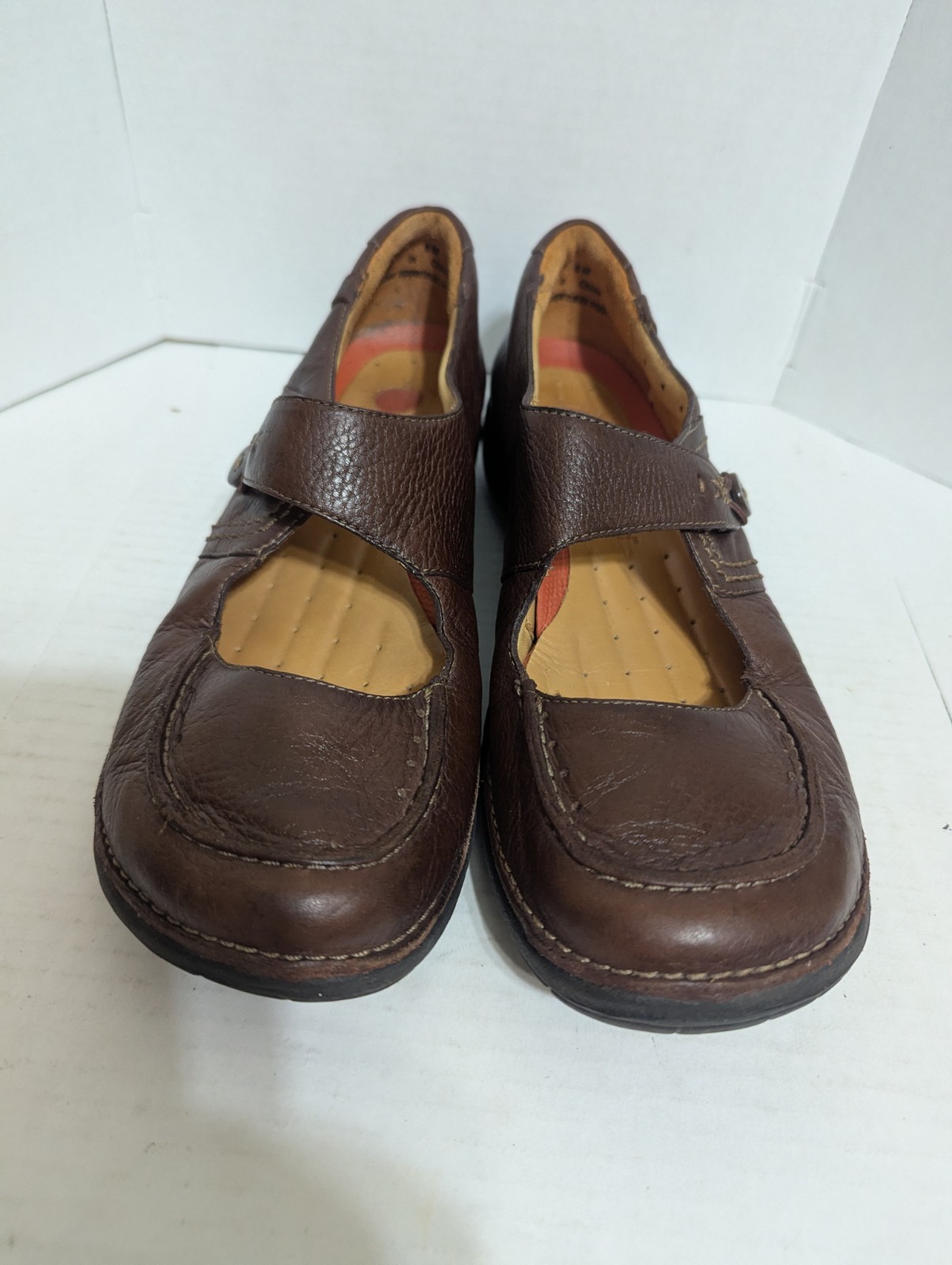 Clarks Unstructured Women’s Size 8 M Mary Jane Comfort Brown Shoes