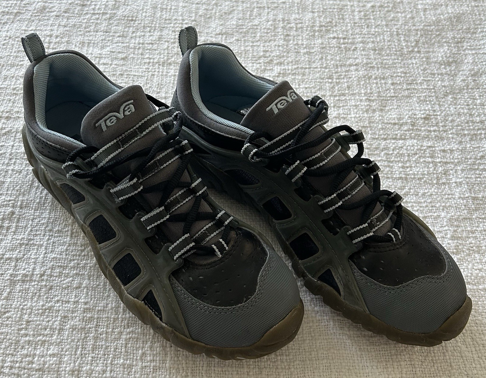 TEVA Size 8 Womens Gamma Hydro Sport Water Hiking Shoes Gray Blue EUC