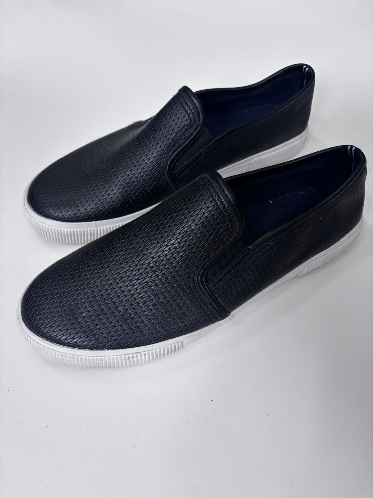 Nautica Conaway, Women’s Slip On Boat Shoe, Black, SZ 8.5