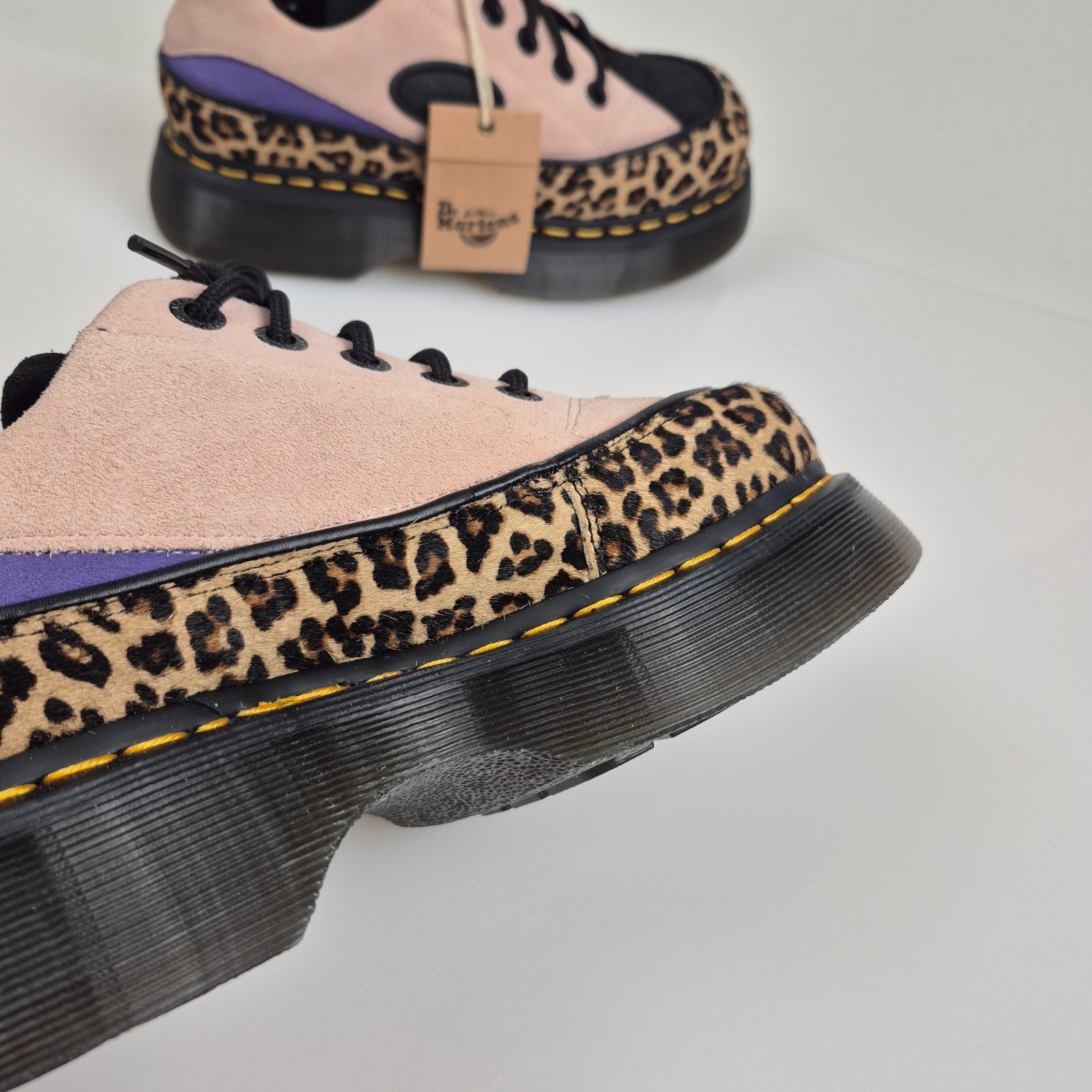 Dr. Martens BUZZ 5-Eye Leopard Spot Hair On & Suede Shoes Women’s Size 7 Print
