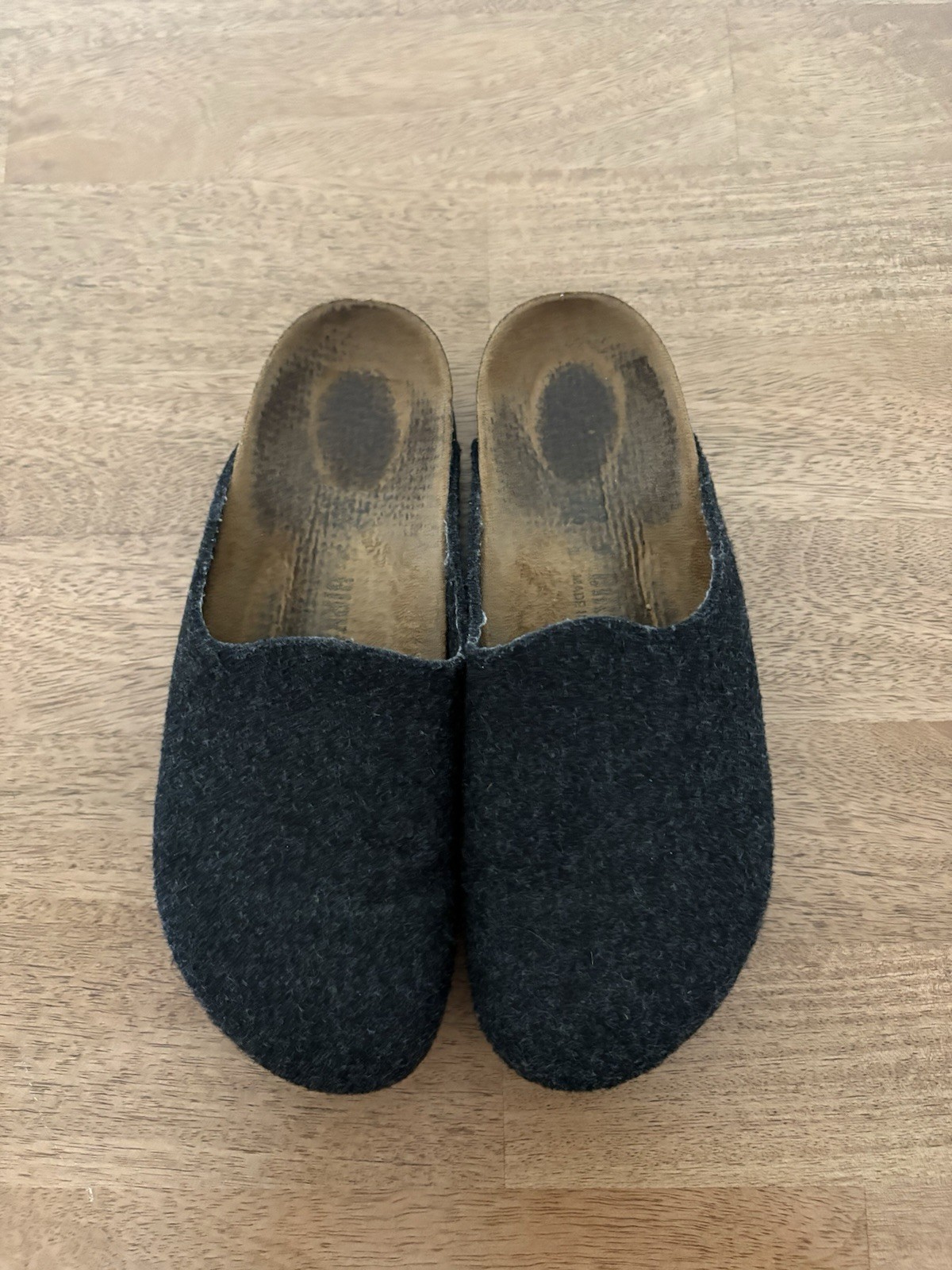 Birkenstock Amsterdam Felt Clogs Anthracite EU 39 Women’s 8 Men’s 6 Slippers