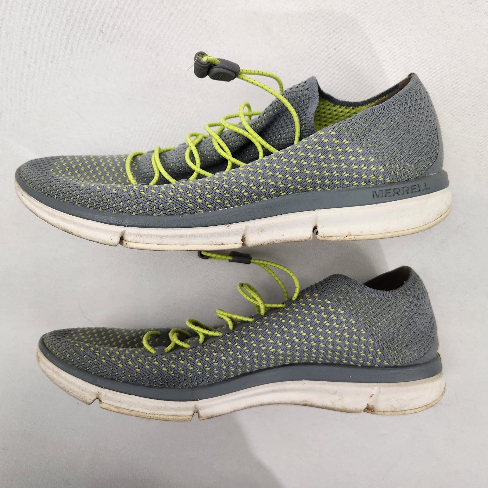 Merrell Women’s 9 Q Form 2 Zoe Sojourn Knit Walking Shoes Drawstring Gray Green