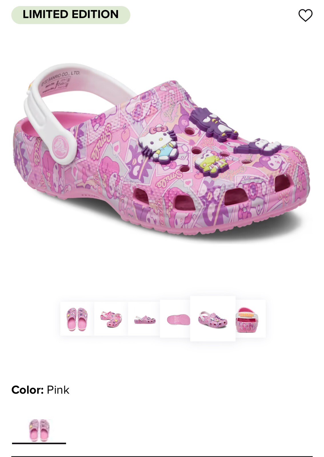 NWB HELLO KITTY AND FRIENDS CLASSIC CLOG, Size M4/W6