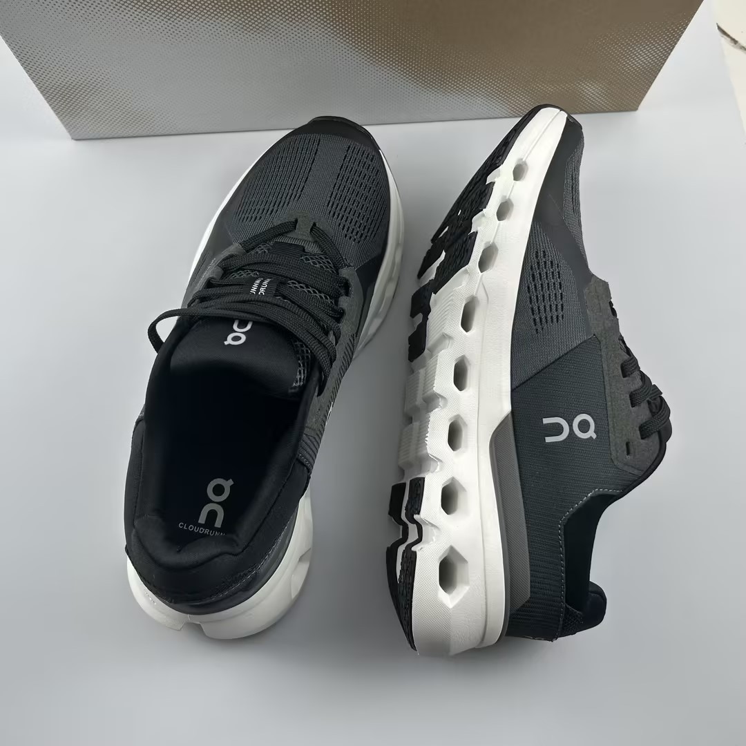 On Cloudrunner 2 Women’s Eclipse Black Lace Up Breathable Running Shoes US 6-9.5
