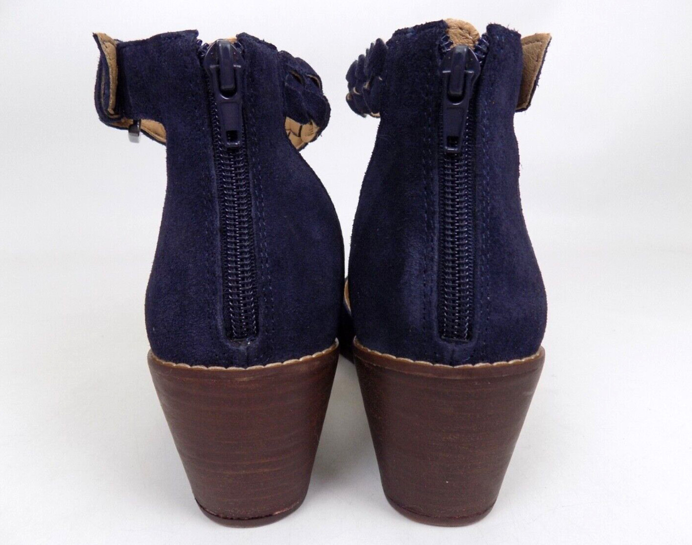 CROWN VINTAGE Women Lorelee Wedge Ankle Strap Comfort Shoes Size 8.5 M, Blue
