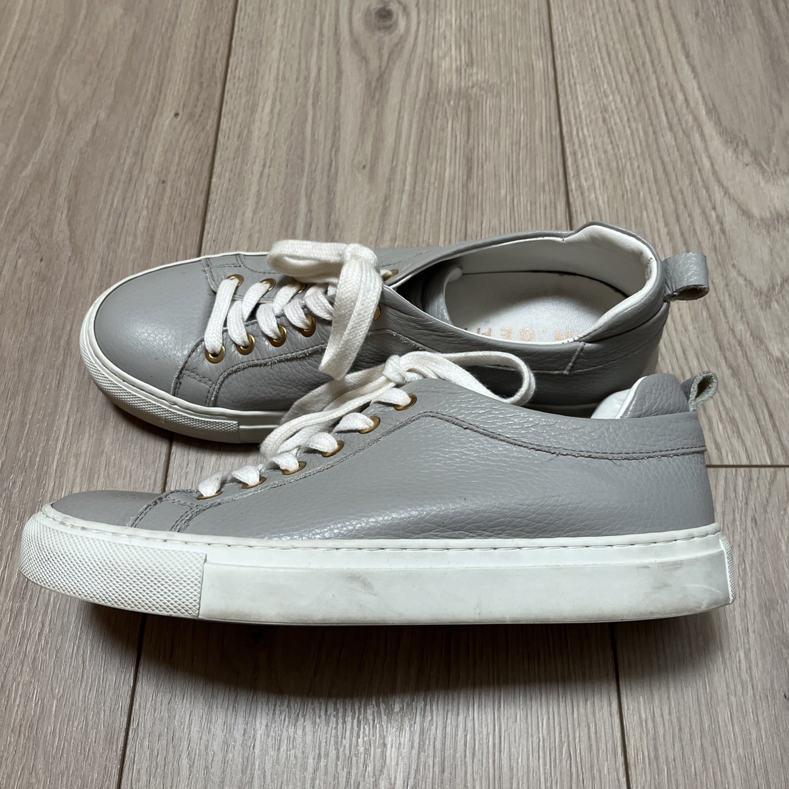 M. Gemi Grey Leather City Sneakers “Palestra”Women Handmade Italy 7M/Mint Cond