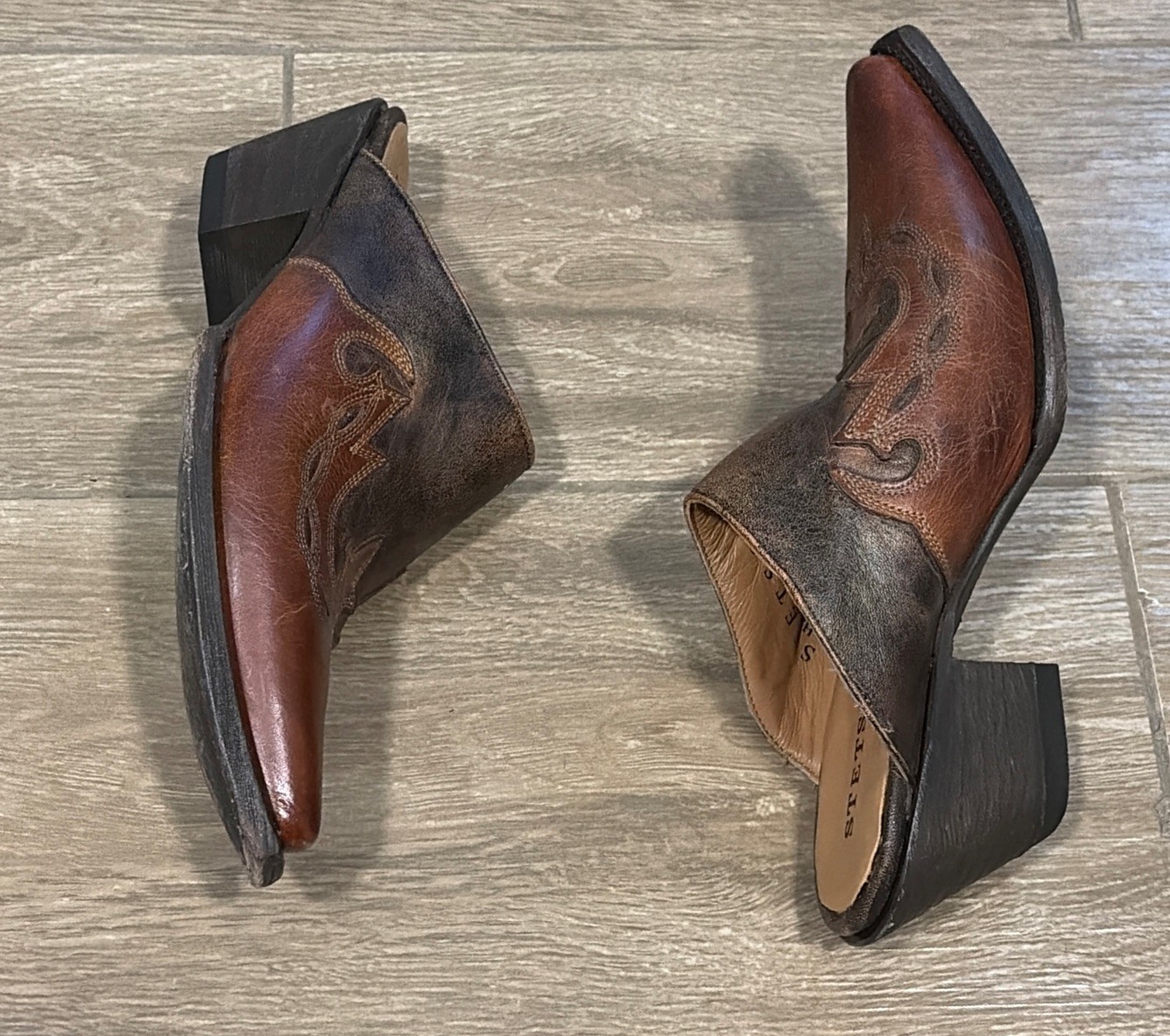 Stetson Western Mules Shoes Women’s Sz 8.5 B Clean Original