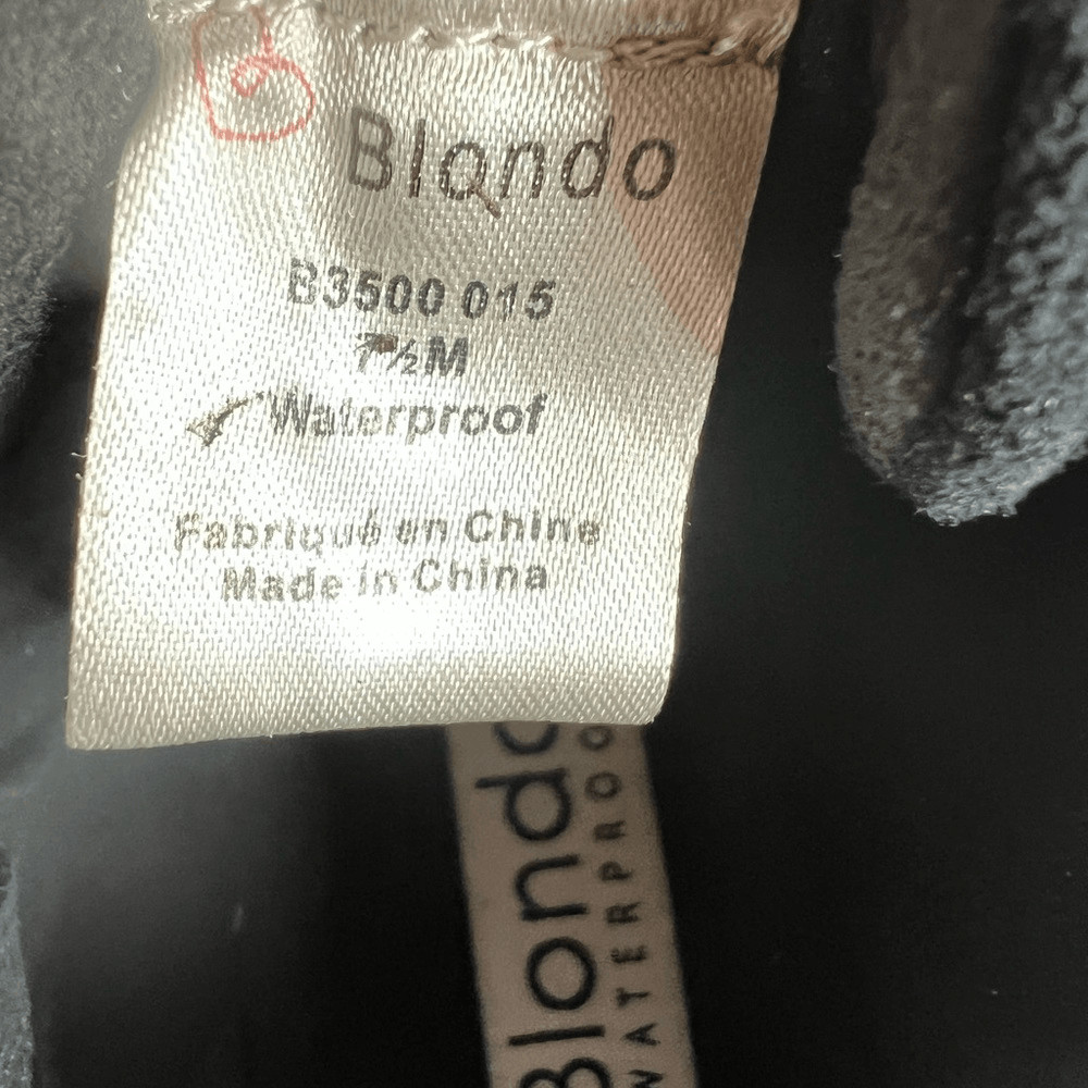 Blonde Black Suede Zipper Boys