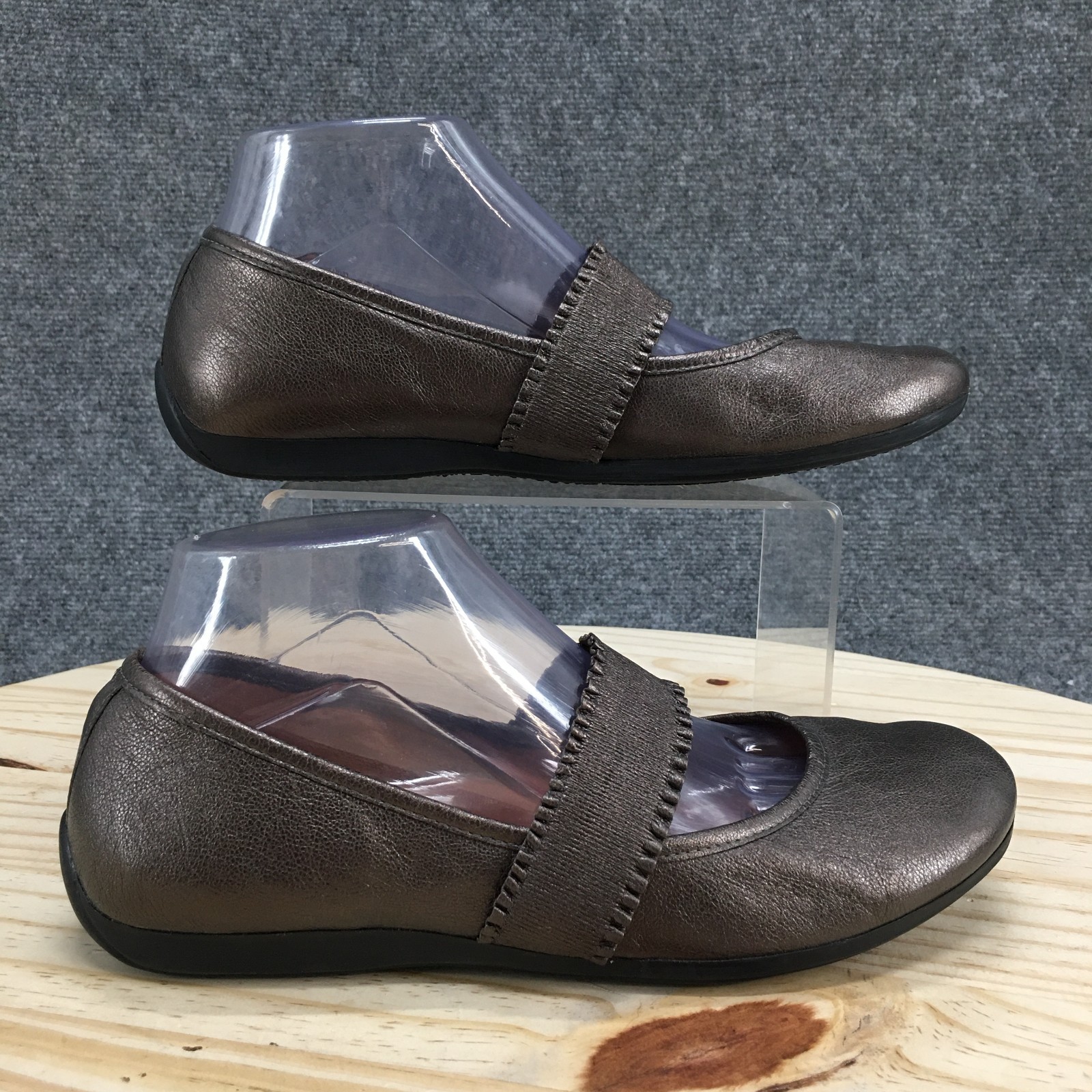 Nature Shoes Womens 9 M Seymore Mary Jane Bronze Metallic Leather Comfort Low