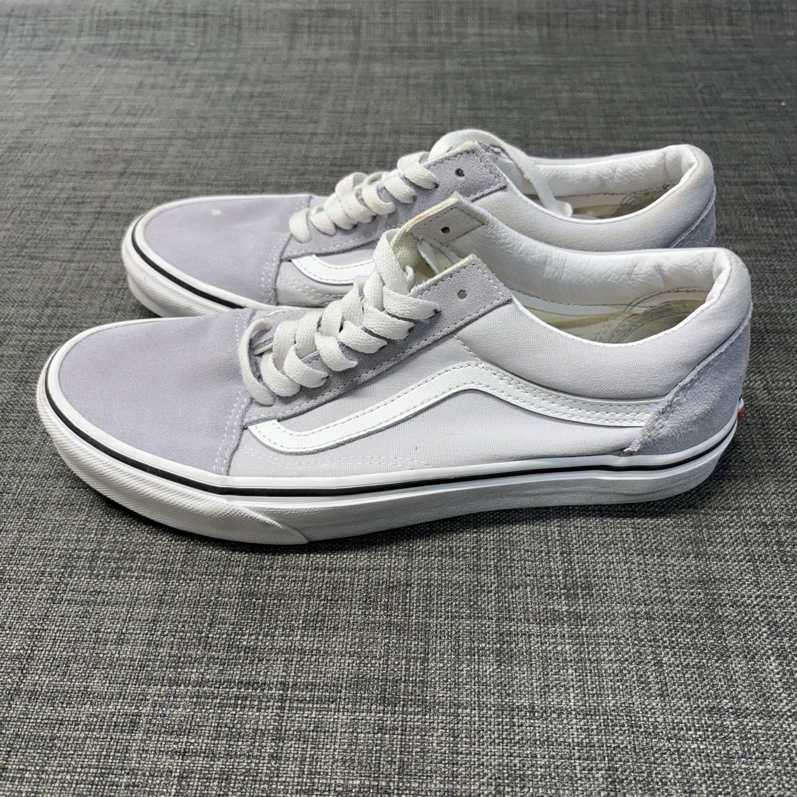 Vans Old Skool M7 W8.5 Gray White Athletic Walking Skateboard Shoes Sneakers